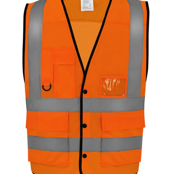 Hi-vis superior open mesh button waistcoat (HVW860) Thumbnail