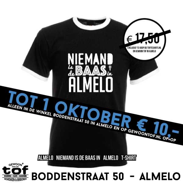 T-shirt Almelo Niemand is de Baas Thumbnail